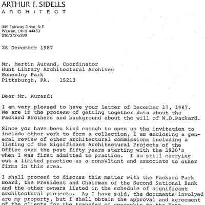 Letters about Packard Music Hall Plans Part 2