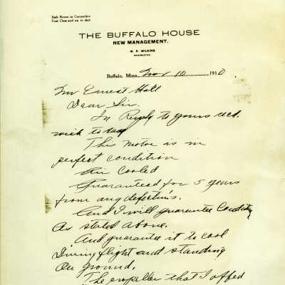 Letter from The Buffalo House