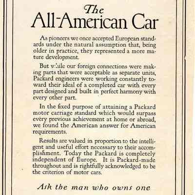 Packard All American Car Ad