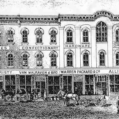 Drawing of Packard Storefront