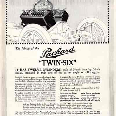 Packard Twin Six Engine Ad