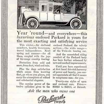 Packard Twin Six Year Round Ad