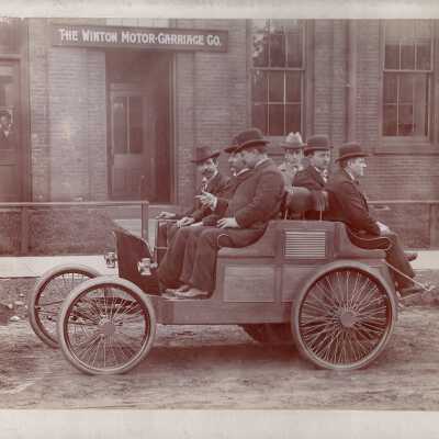 Six men in a Winton
