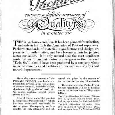 Packard the measure of quality ad