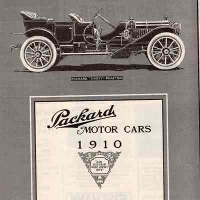 Packard Car Ad 1910 Thirty Pareton