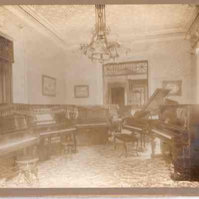 Packard House Parlor as music store