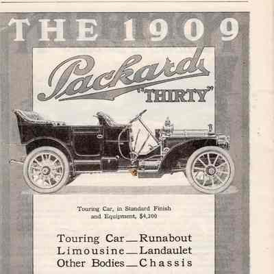 Packard Car Ad 1909 Thirty