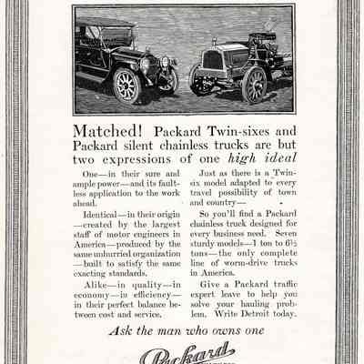 Packard Twin Six Matched Ad