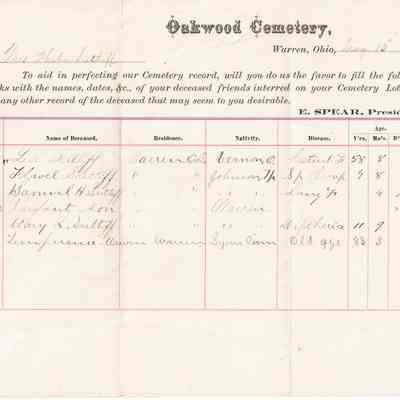 Mrs. Sutliff Cemetery