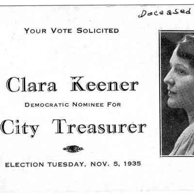 Clara Keener Election Card