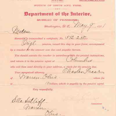 Ella Sutliff Pension