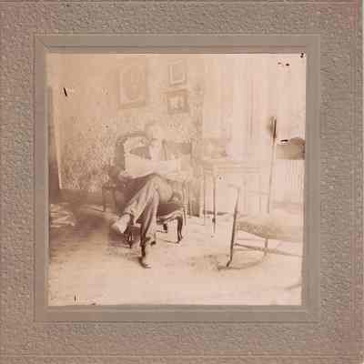 Edward J "EJ" Brainard in the Parlor at Lydia S Brainard's house