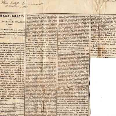 Vassar Commencement Newspaper Article