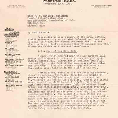 R. Marshall to Phebe T. Sutliff