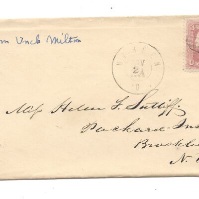 2016.11.05 envelope: Copyright: The Sutliff Museum; Origformat: Artifact