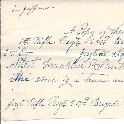 Albert William Jarvis to Flavel Sutliff