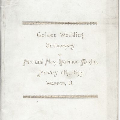 Golden Wedding Anniversary of Mr. and Mrs. Harmon Austin, 1893