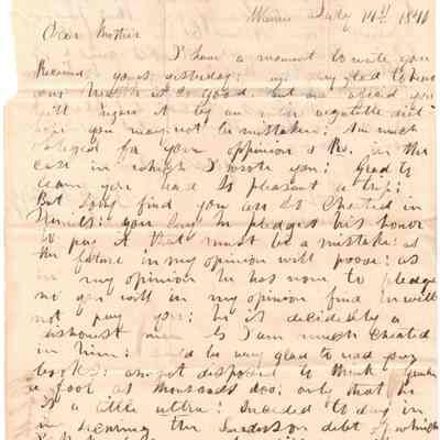 C.G. Sutliff to Flavel Sutliff