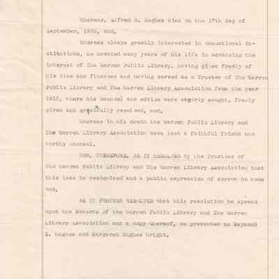 Resolution of the Board of Trustees