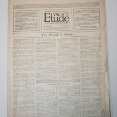 The Etude Magazine, 1921