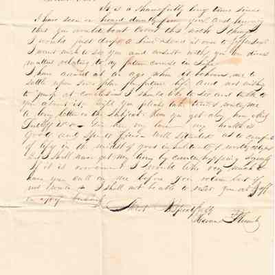 Hiram Plumb to Levi Sutliff