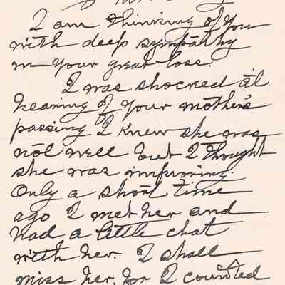 Letter from Phebe T Sutliff to the Shulz family.