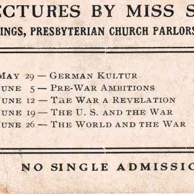 Five Lectures by Miss Sutliff