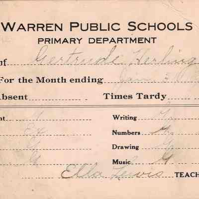 Gertrude Herlinger Report Cards