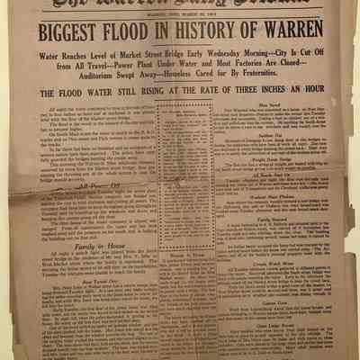 Warren Daily Tribune Flood Edition, 3/26/1913