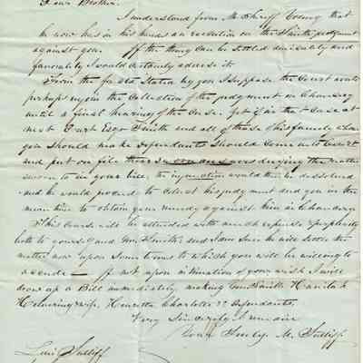 Milton Sutliff to Levi Sutliff