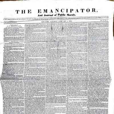 The Emancipator, and Journal of Public Morals 02/01/1834