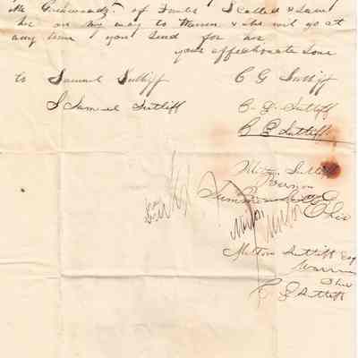 Calvin Granger Sutliff to Samuel Sutliff