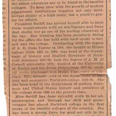 President Sutliff of Rockford