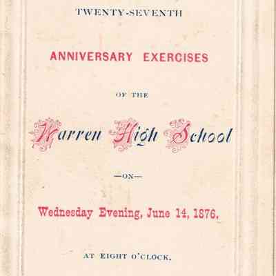 Twenty-Seventh Anniversary Exercises of the Warren High School