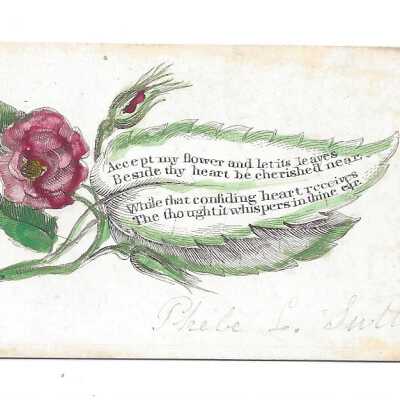 Greeting Card with Rose