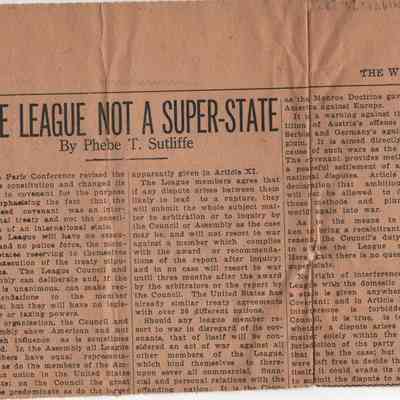 The League Not a Super-State
