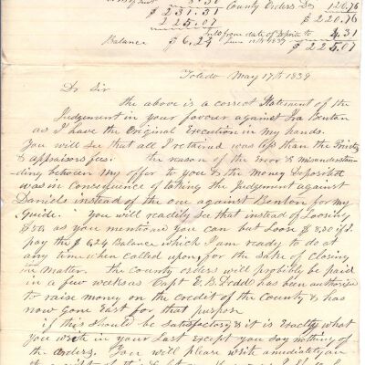 CG Shaw to Flavel Sutliff