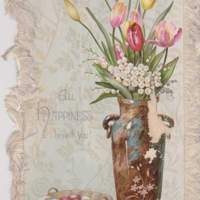 Unsigned Chrismas Card with Tulips