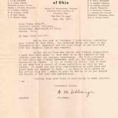 A.M. Schlesinger to P.T. Sutliff 7