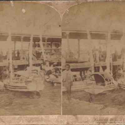 Stereograph Card: Along the Docks of Havana, Cuba