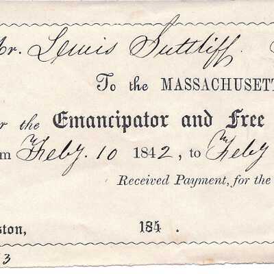 Emancipator and Free American Receipt