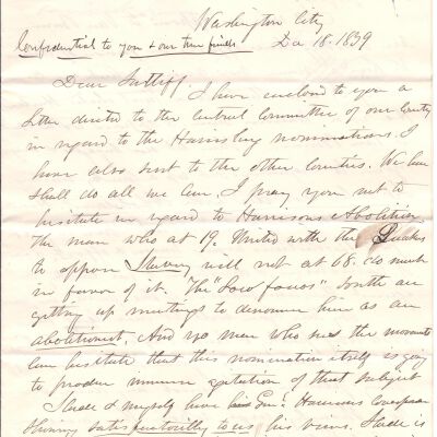 Joshua Reed Giddings to Flavel Sutliff