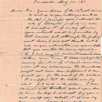 E. V. Whiton to Levi Sutliff