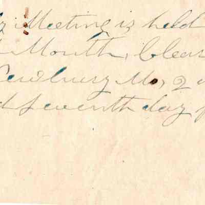 Fairfield Quarterly Meeting Note