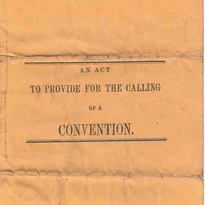 An Act to Provide For the Calling of a Convention