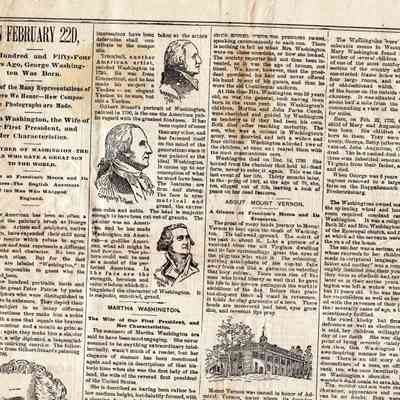 Newspaper Article About George Washington