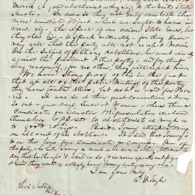 R. N. Taylor to Levi Sutliff