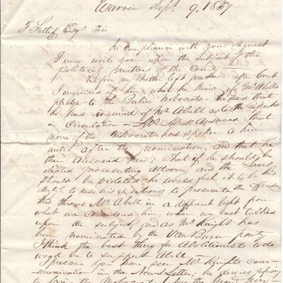 J Sayles to Flavel Sutliff