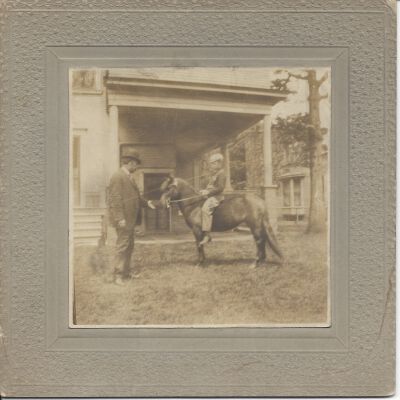 Edward J "EJ" Brainard, Edward Sutliff Brainard and his pony "Midget"
