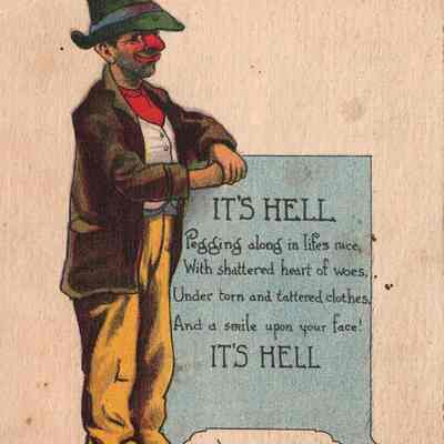 "It's Hell" Postcard